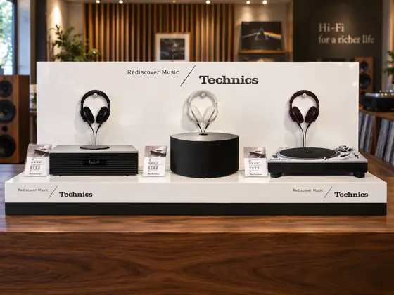Expositor de sobremesa para audio Technics