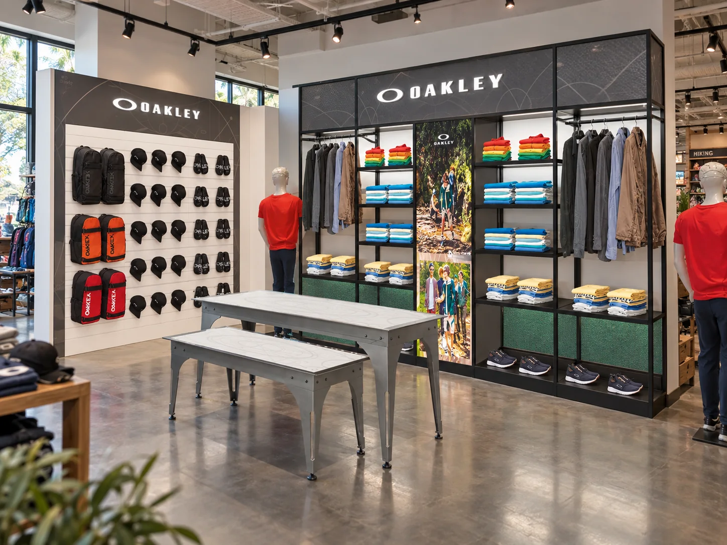 Shop-in-shop de marca para Oakley con mobiliario, iluminación y gráfica integrados